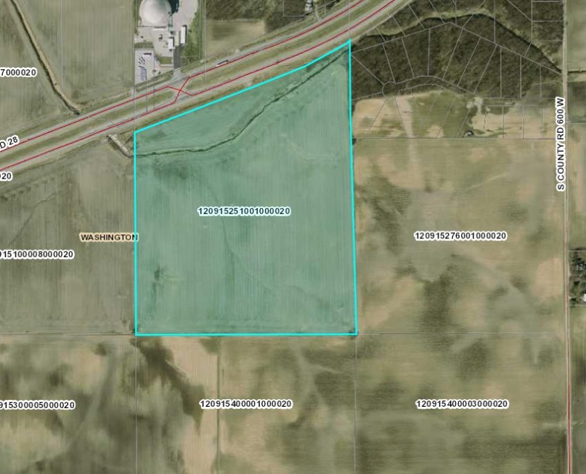 50 Acres on SR 28, Near I65 with Water & Sewer J112 Farm Real