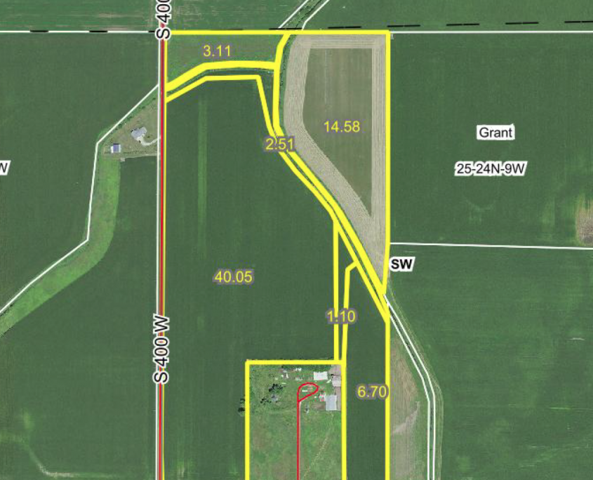 69.8 Acre Pattern Tiled Farm in Benton County, Indiana J144 Farm