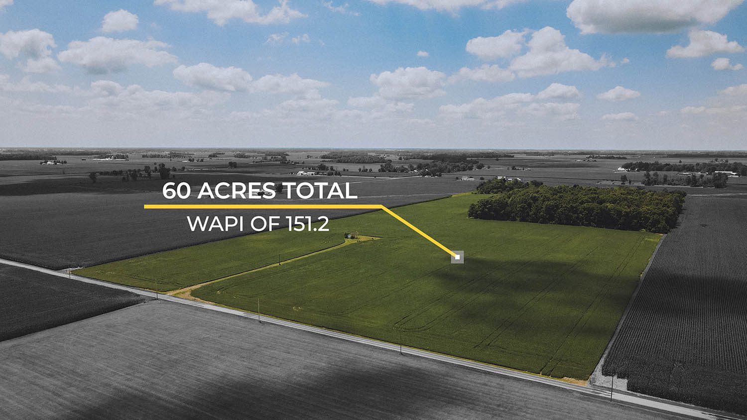 SOLD 60 Acre Tipton County Indiana Agricultural Farm JC135 & JC