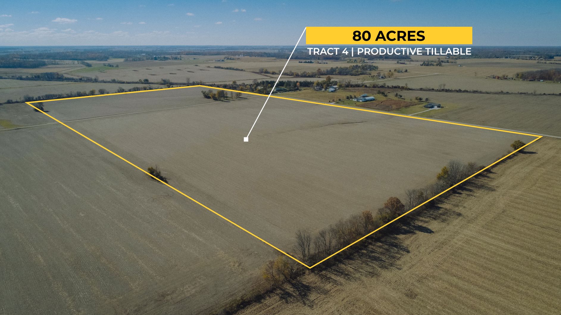 80 Acre Tillable Farm for Sale Crawfordsville, Indiana JE149A