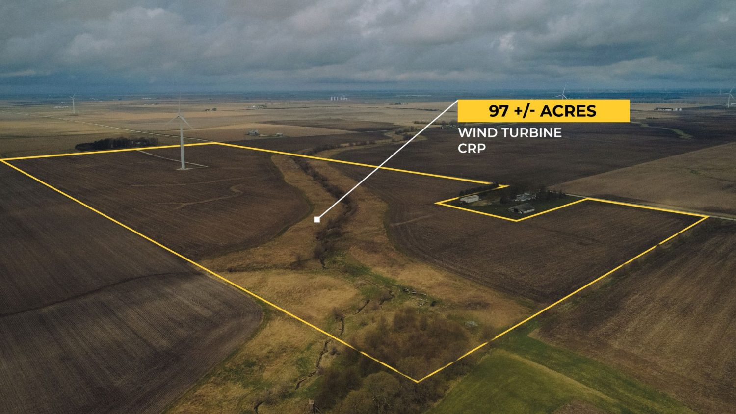 investment quality farmland for sale wind turbine