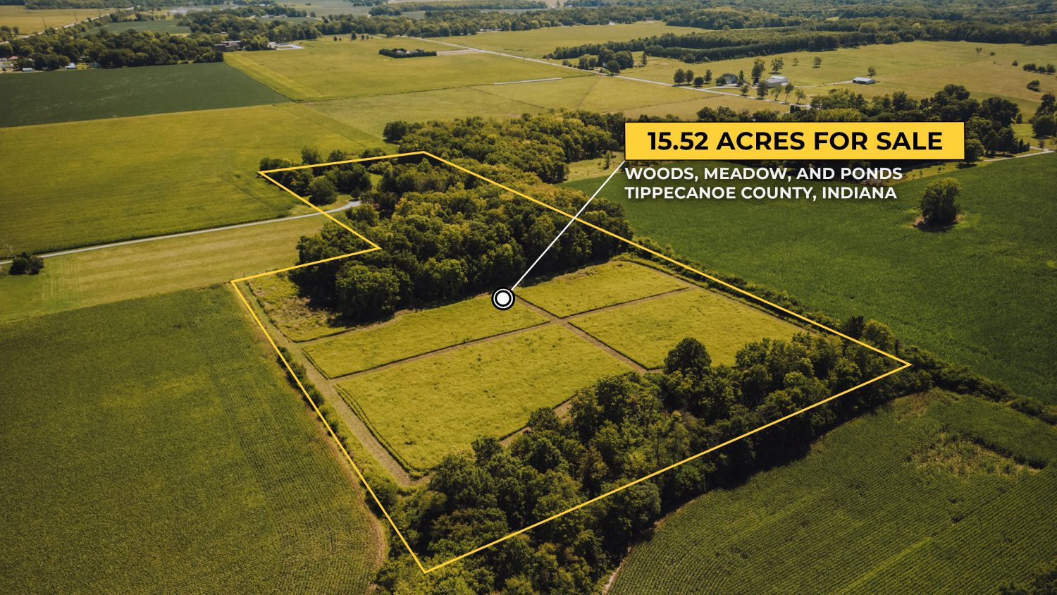 Log Cabin + Ponds + Acreage West Lafayette Farm Real Estate for Sale