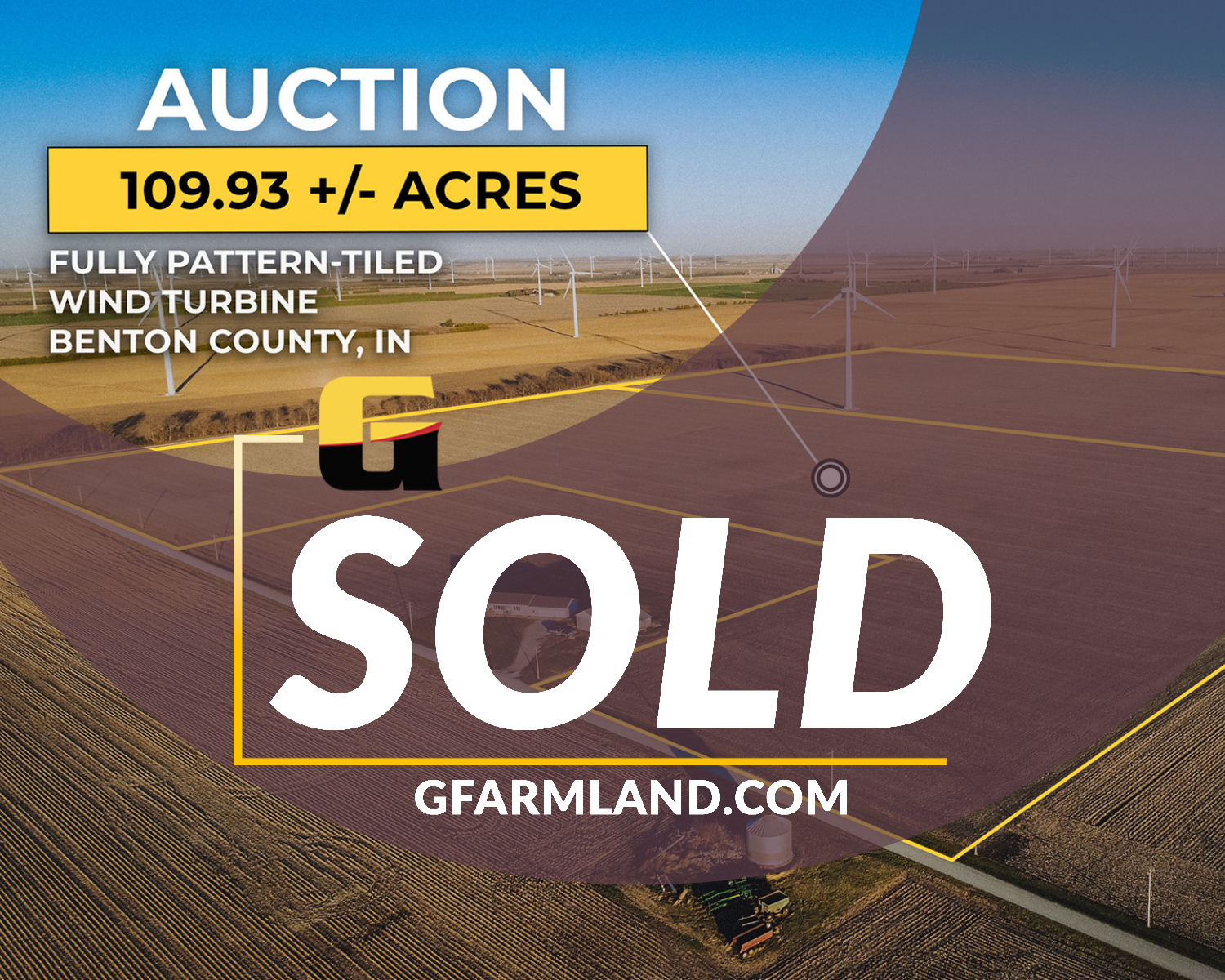 109+/ Acre Farm Auction Full Pattern Tile System + Wind Turbine