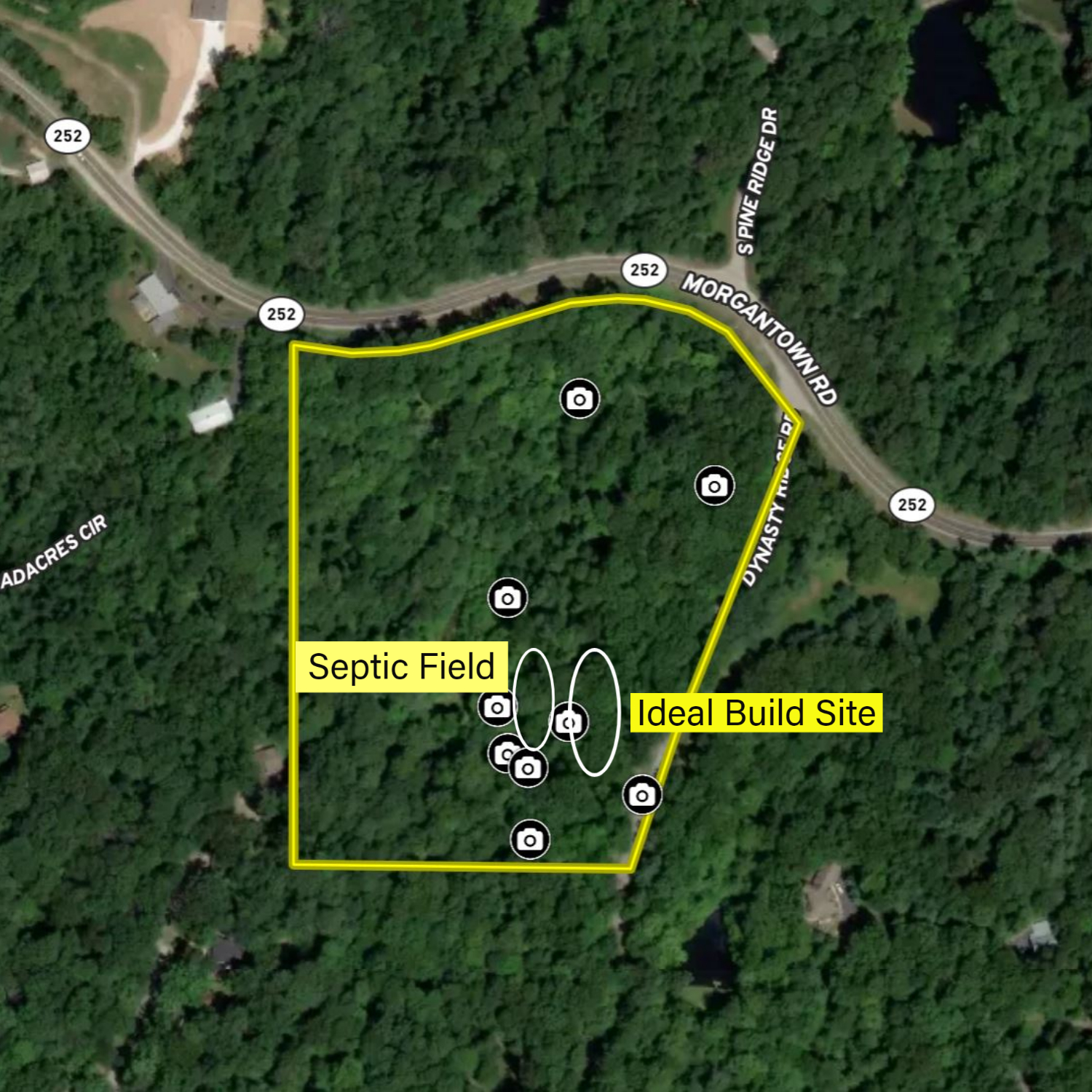 build site and septic field